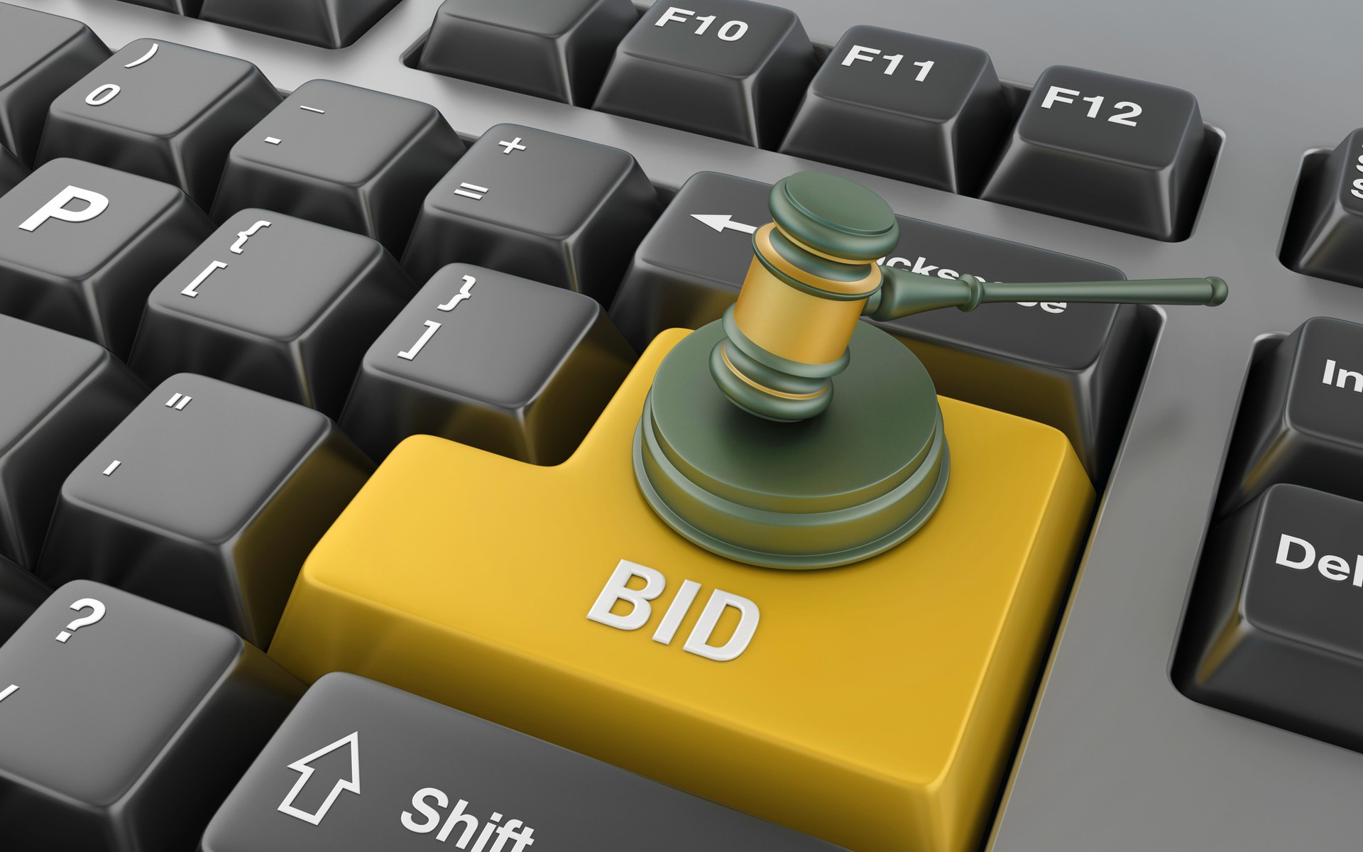 Legal Gavel with Bid Enter Key